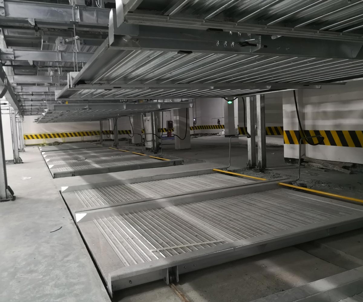 商州区负一正二地坑PSH3D1三层升降横移机械式停车设备