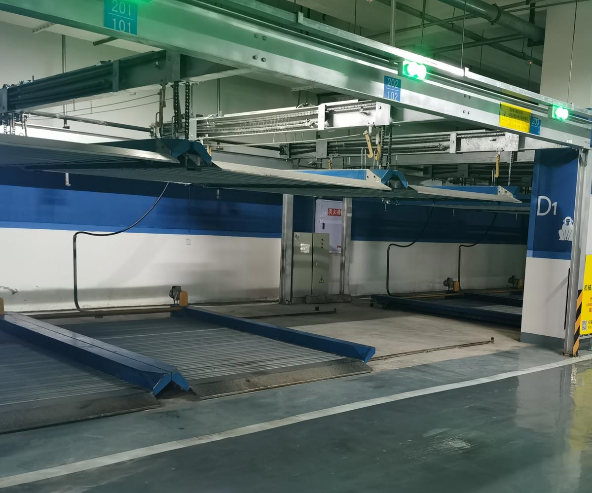 甘肃省负二正三地坑式PSH5D2五层升降横移机械式停车设备
